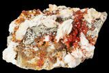 Ruby Red Vanadinite Crystals With Barite - Gorgeous Specimen #104746-1